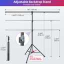 Green Screen Backdrop Kit, 5 x 6.5 ft Portable Chromakey Green Screen with T-Shaped Stand & Carrying Bag & 5 Clamps, Greenscreen Background for Streaming, Gaming, Zoom