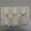 Homemory Flameless Votive Candles with Timer, 2" x 2" Real Wax, 400+Hour Realistic Black Wick Battery Operated Candles, Set of 6 for Wedding, Party and Holiday Decoration (Battery Included)