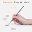 Nicpro 40 PCS Paint Brush Set, Professional Acrylic Paint Brushes with Palette Knife and Canvas Roll, Suitable for Acrylic Painting, Oil, Watercolor, Gouache, Art Supplies Painter Gifts for Artist