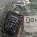 Locker Lock for Gym, School, Home & Work | 4-Digit Combination Padlock | 1-Pack, Black/Orange