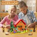 Star Farmhouse Building Blocks Set Toy, with Farm Facilities and Small Animal Figures, DIY Valley House Building Kit for Adults and Kids, Gift for Girls and Boys Ages 6 Plus