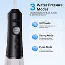 Water Dental Flosser for Teeth 300ML Cordless Oral Irrigator with 6 Replaceable Jet Tips, 3 Modes, Portable Rechargeable Electric Flosser for Braces & Sensitive Gums, IPX7 Waterproof for Home&Travel