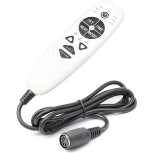 5 Pin Female Plug DN-34A 9 Button Recliner Remote Controller for Heat Vibration & Up/Down, 3 Vibration Mode & 3 Massage Time Option with 1 USB Charging Port Circuit Board Inside Code DN-34A