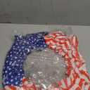 Yunlly 4th of July Patriotic Wreath for Front Door 16 Inch American Flag Wreath Red White and Blue USA Burlap Summer Independence Day Door Decorations for Memorial Independence Veterans Day
