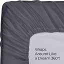 Utopia Bedding Fitted Sheet - Pack of 2 Bottom Sheets - Soft Brushed Microfiber - Deep Pockets, Shrinkage & Fade Resistant - Easy Care (Full, Grey)