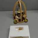 14Inch Wooden Christmas Pyramid with 4 Candle Holders-Nativity Scene Set for Christmas Tabletop Decor (ONE)