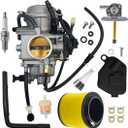 16100-HN8-013 Carburetor Fit for Honda Rincon 650 TRX650 TRX650FA TRX650FGA 4x4 2003-2005 With 17254-HN1-000 Air Filter Fuel Tank Petcock