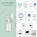4pc 10oz Breastmilk Storage Bottle Compatible with SpectraS1 S2 9 Plus SG/Motif Luna/Others Wide-Mouth Flange, Breast Milk Container for Momcozy 22oz Portable Cooler, Pumping/Storage/Portable Bottle