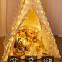 Brightown 300 LED Fairy Curtain Lights, 9.8ft x 9.8ft String Lights, USB Plug in 8 Lighting Modes Christmas String Hanging Lights with Remote for Bedroom Indoor Outdoor Party Xmas Warm White 2 Pack