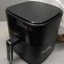 Chefman Air Fryer 6 QT Compact Airfryer for Quick & Easy Meals in Minutes, Features Hi-Fry Technology for Extra Crisp, Touchscreen Controls with 4 Presets, Nonstick & Dishwasher Safe Basket - Black, 6 Quart - No Window