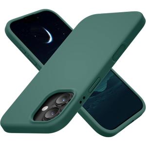 Cordking for iPhone 17 Case, Silicone Ultra Slim Shockproof Protective Phone Case with [Soft Anti-Scratch Microfiber Lining], 6.3 inch, Midnight Green