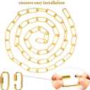 Chandelier Chain 6/10/15 Feet SANGLE SOPFFY Light Fixture Chain for Chandelier or Swag Light Fixtures (Gold, 10FT)