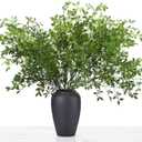 6 Pcs Artificial Greenery Stems 43.4 Inch Oversized Faux Nandina Plant Branches for Spring Wedding Shop Garden Office Home Indoor Outdoor Decor Fake Plastic Greens Tree for Vase Bouquets