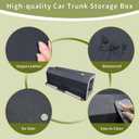 Car Trunk Organizer for 2021-2023 Tesla Model 3, Leather Sturdy Car Storage Organizer Trunk Organizer for Suv with Lid and Push-pull Handle (Black, 30.7 * 11.4 * 12.2in)