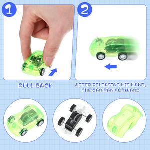 5 Pcs Mini Pull Back Cars Bulk Plastic Racing Vehicles Pull Back Car Friction Powered Small Racing Cars Playsets for Kids Birthday Christmas Classroom Prizes Goodie Bags Fillers Classroom Prizes