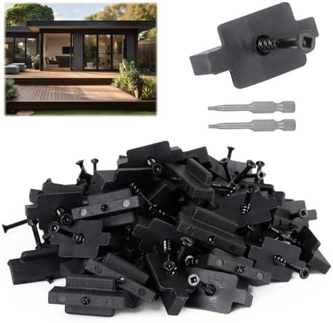 Yeipower 250PCS Hidden Fasteners Composite-Deck - Universal Nylon Composite Decking Fasteners T Clips