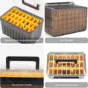 RUNCL Fishing Tackle Box with Clear Lid - Large-Capacity Multi-Slot Organizer, Rigid Hard Lure Organizer, Durable for Freshwater Bass & Saltwater Fishing