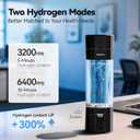 MOVOCA Upgrade Hydrogen Water Bottle, 3Min 2200PPB Rapid Hydrogen Water Generator -SPE PEM Tech, 14OZ Portable Hydro Water Machine, Health Care Gifts for Husband, Wife, Family, Friends, Travel