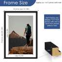 PEALSN 13x19 Picture Frame Set of 6, Display Pictures 11 x 17 with Mat or 13 x 19 without Mat for Wall Mounting Display, Poster Frames Collage for Wall Decor, Black.