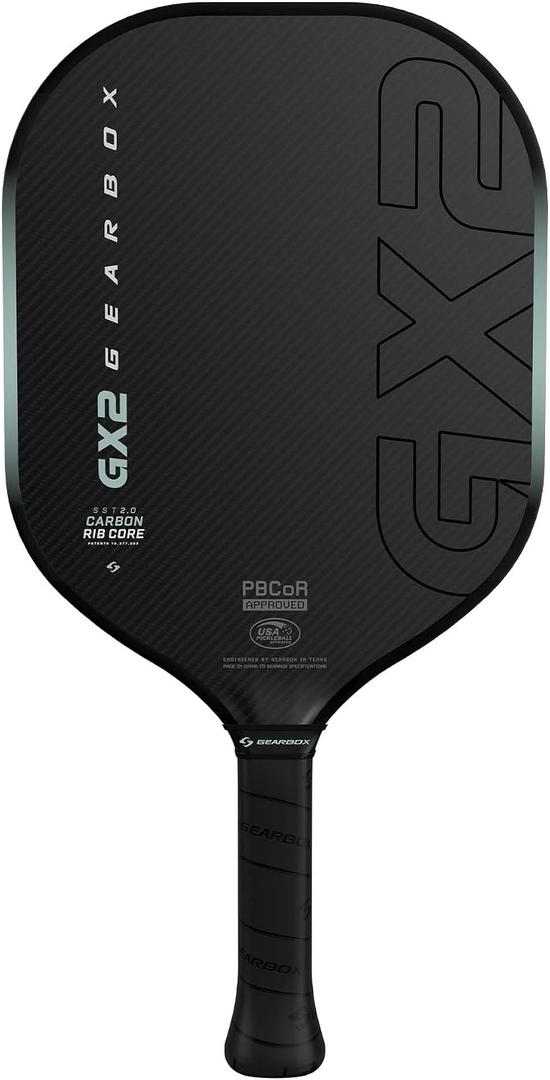 Gearbox GX2 Hyper Pickleball Paddle | Aerodynamic Power Shape with SST 2.0 Carbon Core for Explosive Speed & Spin