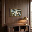Vintage Gold Framed Wall Art Forest Canvas Art Landscape Print, 24"L x 16"W