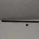 Matte Black Curtain Rods for Windows 28 to 48 Inch,Adjustable Drapery Rods with Aluminum End Cap and Full Surround Brackets,1-Inch Window Curtain Rod for Wall and Ceiling Mount