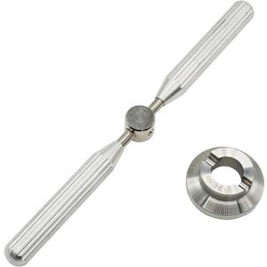 Watch Back Opener Tool Kit, Stainless Steel 5537 Case Back Remover for Rolex/Tudor 29.5mm/ 36.5mm (Silver long handle)