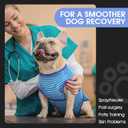 FUAMEY Recovery Suit for Dogs After Surgery,Soft Breathable Dog Bodysuit E-Collar & Cone Alternative Surgical Suit,Male Female Dog Neuter Spay Suits Anti Licking Wounds Onesie Navy Blue Strips L