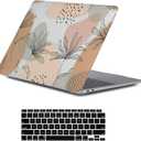 LanBaiLan Laptop Plastic Hard Shell Protective Case, Compatible for New MacBook Air 13 inch 2020 2019 2018 Release A2337 M1 A2179 A1932 Retina Display with Touch ID & Keyboard Cover, Aesthetic Flower