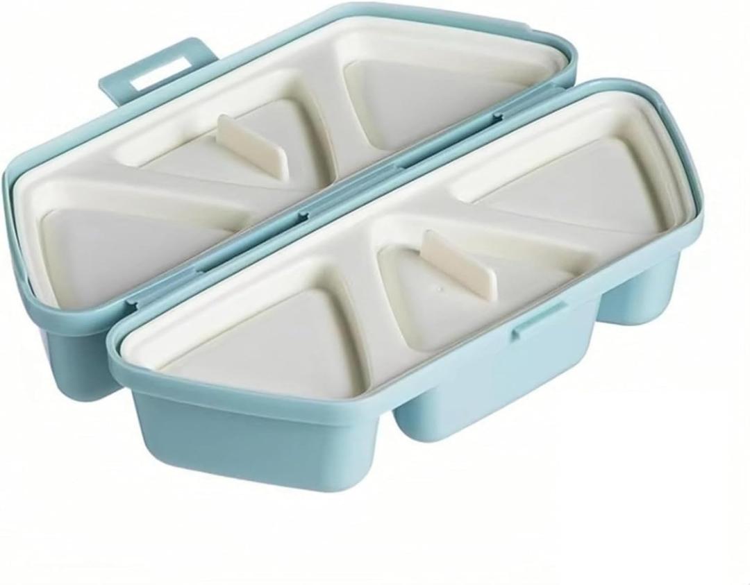 6 In 1 Onigiri Mold, 2026 New 6 In One Onigiri Molds, Triangle Sushi Mold, Once Quickly Make 6pcs Onigiris for Seaweed Rice Ball Molds (Blue)