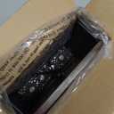 Wooden Napkin Holder for Table, Farmhouse Napkin Holder with Weighted Arm Iron Ball, and Vintage Sunflower Edging for Kitchen, Home, Countertop, Bar, Restaurant (Black Iron with Wood)