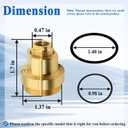 T-12A Cap Assembly Part for Shower Valve, Slove Leakage, Brass