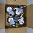Enyke 2 Inch Mount Casters 500 LBS, TPR Rubber Casters Set of 4, 360 Degree Plate Swivel Castor Wheels with Ball Bearing, Casters Wheels for Furniture, Workbench