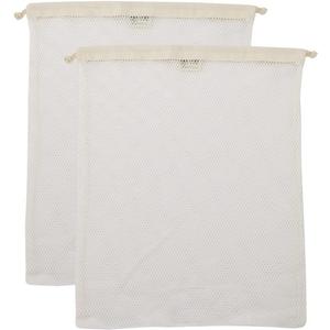 Simple Ecology Organic Cotton Mesh Laundry Bag; Machine Washing Bags for Delicates, Lingerie and Garments, Large 2 pack