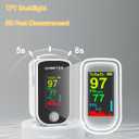 Pulse Oximeter Fingertip - Oxygen Meter Finger Pulse Oximeter - Blood Oxygen Saturation Monitor with Heart Rate and Fast Spo2 Reading, Pulse Ox with TFT Screen, Lanyard (Not include Batteries)
