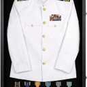 Military Uniform Display Case: Memorial Shadow Box with Acrylic Surface & Hanger & Lock, Police Uniform Display Frame, Large Display Case for Graduation or Baskrtball Uniform, 37"L x 26.5"W x 2.7"H