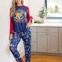 Harry Potter Family Christmas Matching Pajamas Sets Xmas Pjs Top and Pant Set for Kids Couples (L)