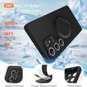 Liquid Silicone Case for Samsung Galaxy S25 Ultra with Magnetic Stand, Mil-Grade Drop Shockproof, Full Camera Protection Anti-Scratch Microfiber Lining Silicone Phone case, Black