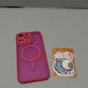 CANSHN Magnetic Compatible with iPhone 15 Pro Max Case, Upgraded [Full Camera Protection] [Compatible with Magsafe] [Translucent Matte] Shockproof Protective Phone Case Cover 6.7 Inch - Hot Pink