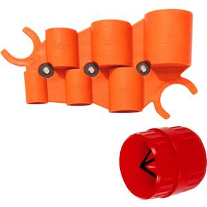 1/4'' - 1'' Depth Gauge and Pipe Deburring Tool Kit, 1/8'' to 1-5/8'' Inner Outer Reamer Pipe Tubing Chamfer Tool for PVC, PPR, CPVC, Brass, Aluminum Pipe