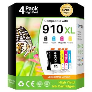 Skydo 910XL Ink Cartridges for HP Printers Compatible for HP 910XL Ink Cartridges Combo Pack