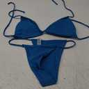 Women Two Piece Bikini Swimsuit Sexy Bathing Suits Halter Triangle Tops String Bikini Sets, L