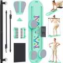 Pilates Board, Newest Multi-Purpose Portable Pilates Reformer Machine for Home, Foldable at Home Pilates Kit, Pilates Board for Home Workout Fitness Exercise, Abs, Pilates Equipment