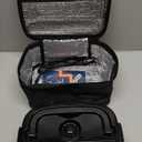 TRAVELISIMO Electric Lunch Box for Adults 100W Heated Lunch Box For Men 1.5L Stainless Steel Portable Food Warmer, 12/24/110V for Travel & Work, Loncheras Electricas Para Calentar almuerzo (Black)