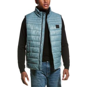 BOSS, Lightweight Nylon Patch Logo Puffer Vest, 48R