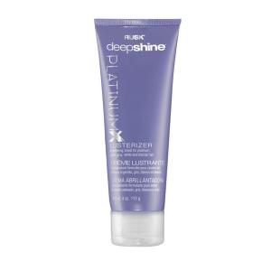 RUSK Deepshine PlatinumX Violet Lusterizer - Color Enhancing Styling Cream for Bleached Hair - Hair Styling Products for Brassiness, Frizz Control & Shine (4 oz)