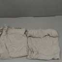 Simple&Opulence 100% Washed Linen Duvet Cover Set with Embroidered,3 Pieces Soft Farmhouse Comforter Set with Button Closure,1 Duvet Cover and 2 Pillowshams (King, Natural Linen)