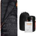 Ultimate 4-Season Down Sleeping Bag for Adults - Lightweight & Compact, 550/600 FP, 0°F to 30°F for Backpacking, Camping & Hiking