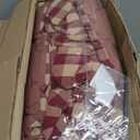 Cyusri Cotton Plaid Queen Comforter Set - Soft Lightweight Bedding 3 Pieces Dyed Bed Set with 2 Pillow Shams,Reversible All Season Farmhouse Down Alternative(Queen Size 90"x90" Retro Red)