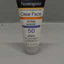 Neutrogena Clear Face Sunscreen Lotion for Acne-Prone Skin, Broad Spectrum SPF 50, Sunscreen for Face & Oily Skin, Oil-,Fragrance- & Oxybenzone-Free, Water Resistant, Matte, Unscented, 3 Fl Oz